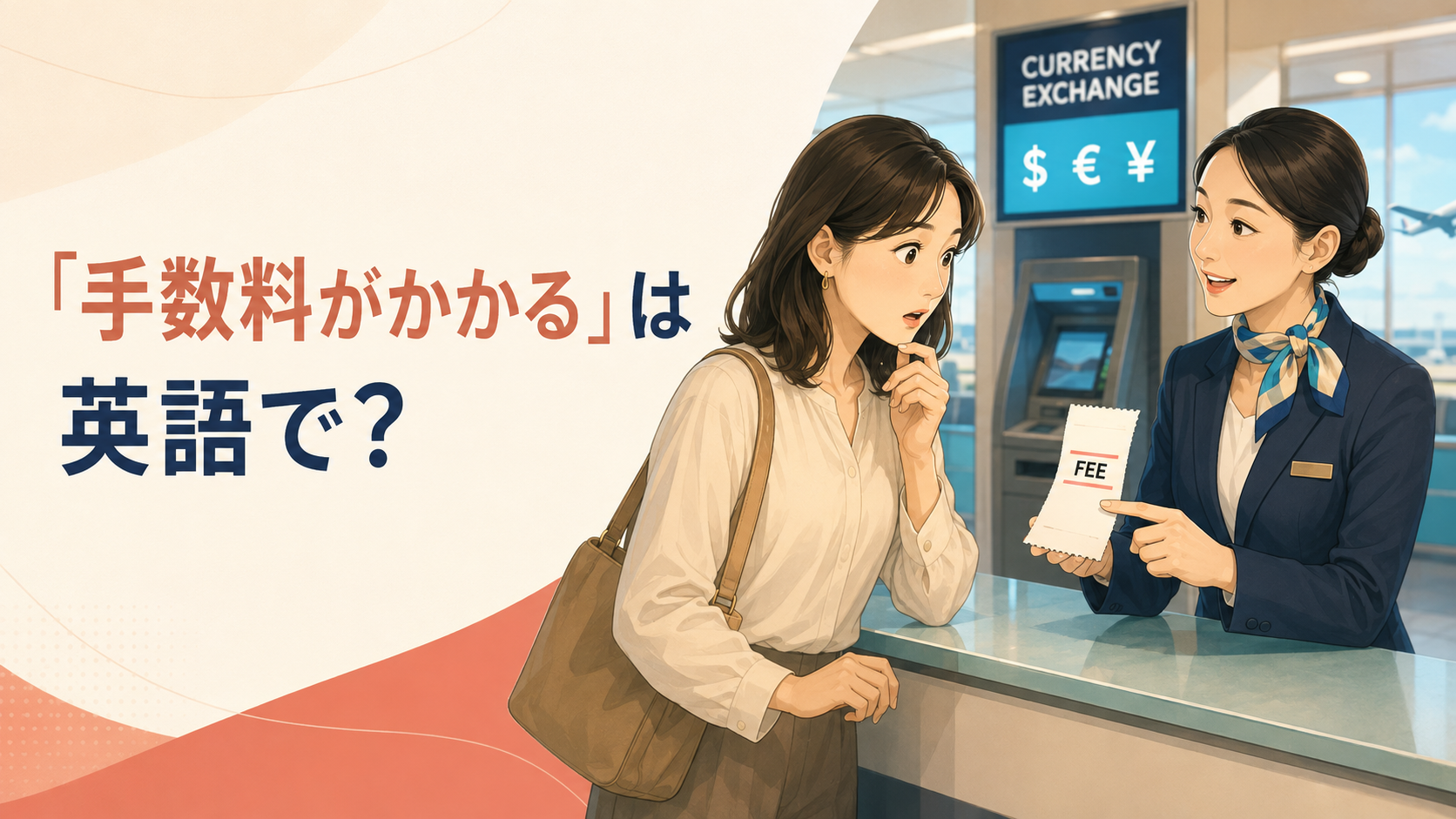 「手数料がかかる」は英語で？There is a fee・charged a feeの違いと簡単な言い換え