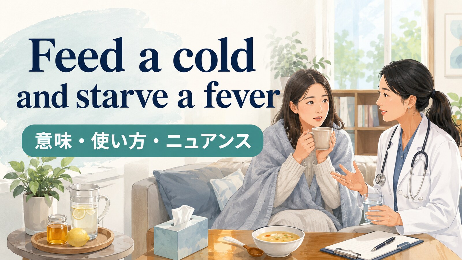 Feed a cold and starve a feverの意味・使い方・ニュアンス