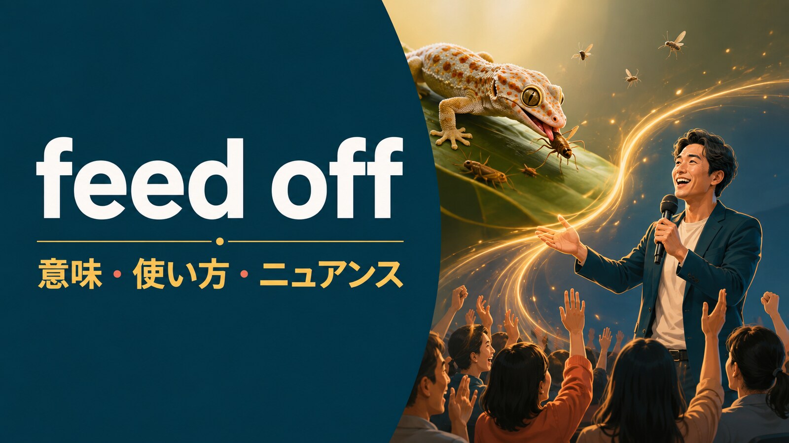 feed offの意味は？「餌にする・利用して力を得る」の使い方とfeed onとの違い