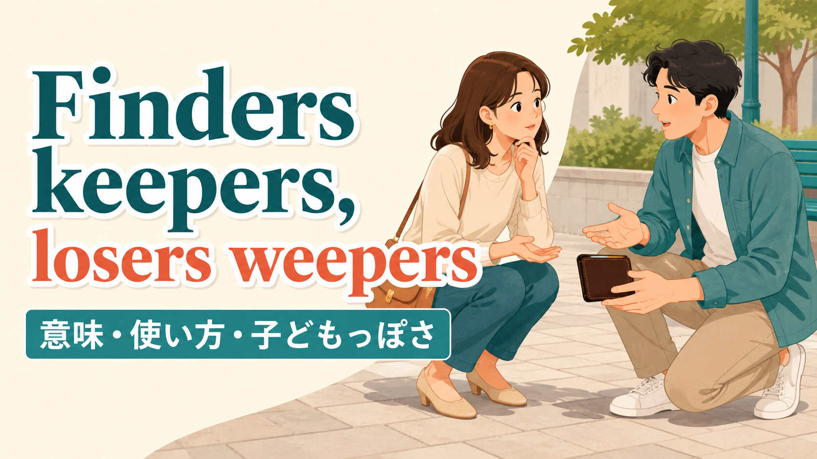 Finders keepers, losers weepersの意味は？使い方・ニュアンスと例文