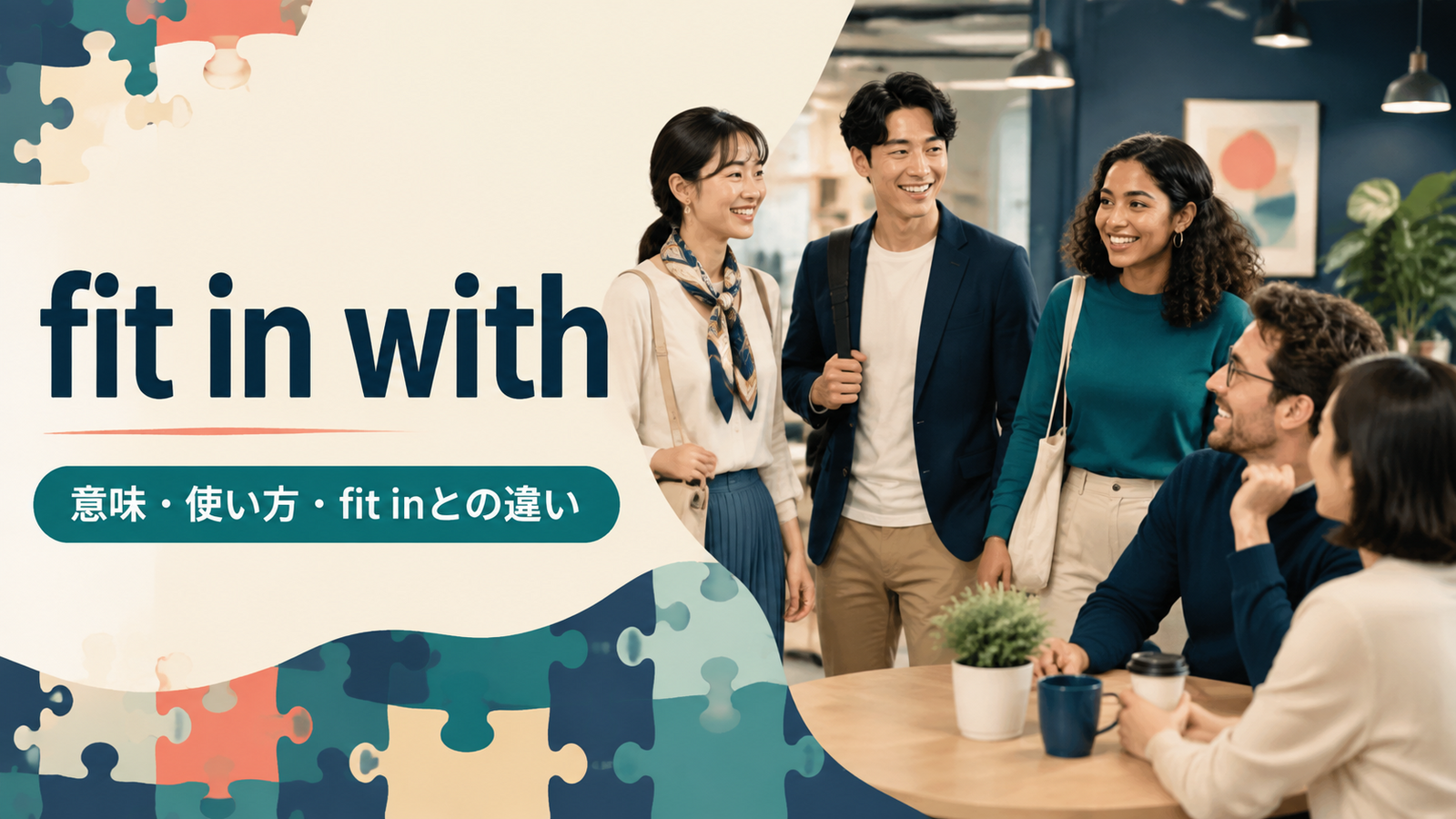 fit in withの意味は？「人・予定と調和する」の使い方とfit inとの違い