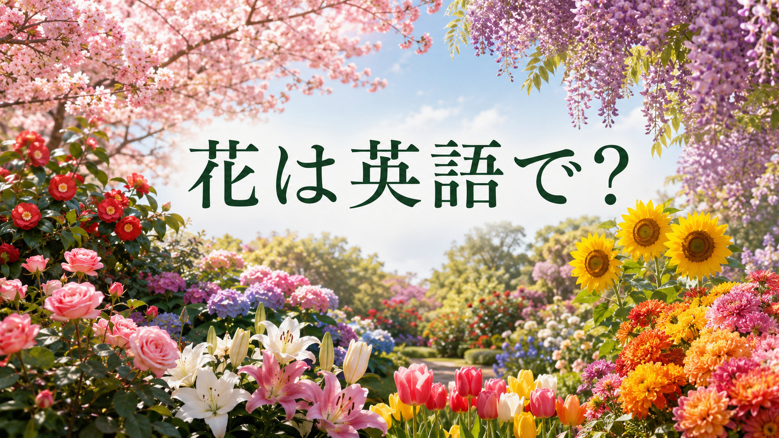 花は英語で？身近な花の名前・部位・咲く／満開／散る表現一覧