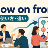 follow on fromの意味・使い方・違いを表すアイキャッチ画像
