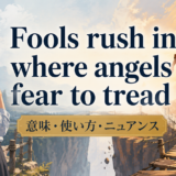 Fools rush in where angels fear to treadの意味・使い方