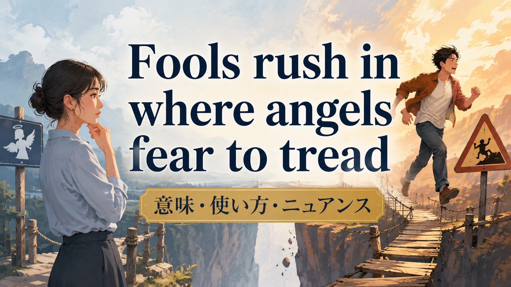 Fools rush in where angels fear to treadの意味は？使い方・ニュアンスと例文