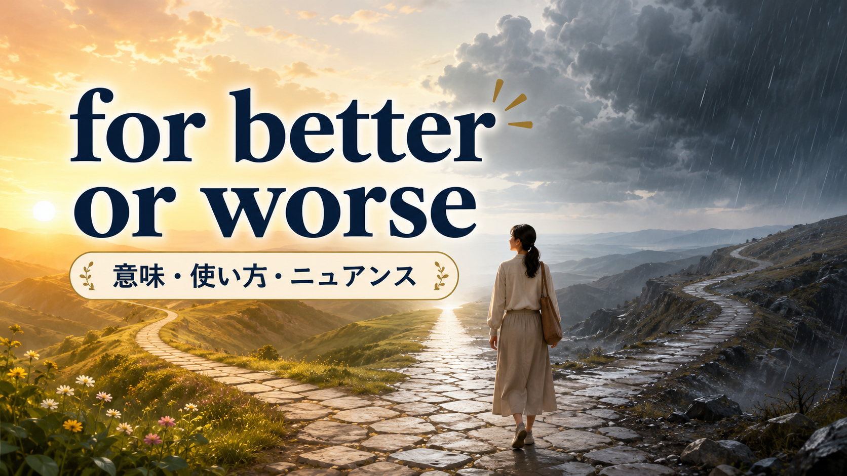 for better or worseの意味は？「良くも悪くも」の使い方・ニュアンスと似た表現の違い
