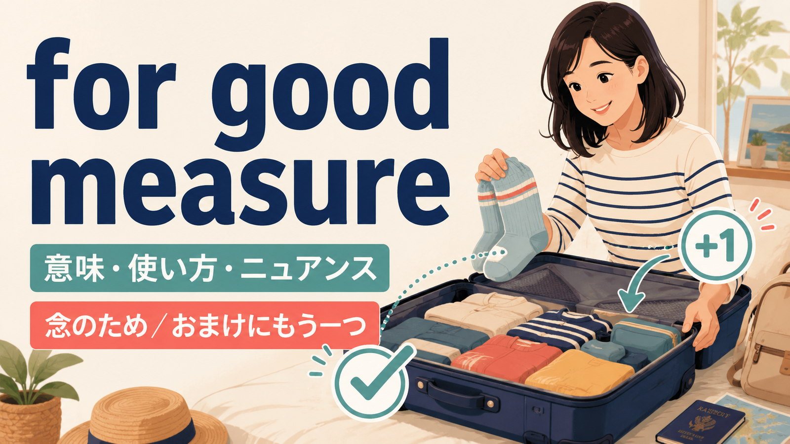 for good measureの意味は？「念のため・おまけに」の使い方と例文