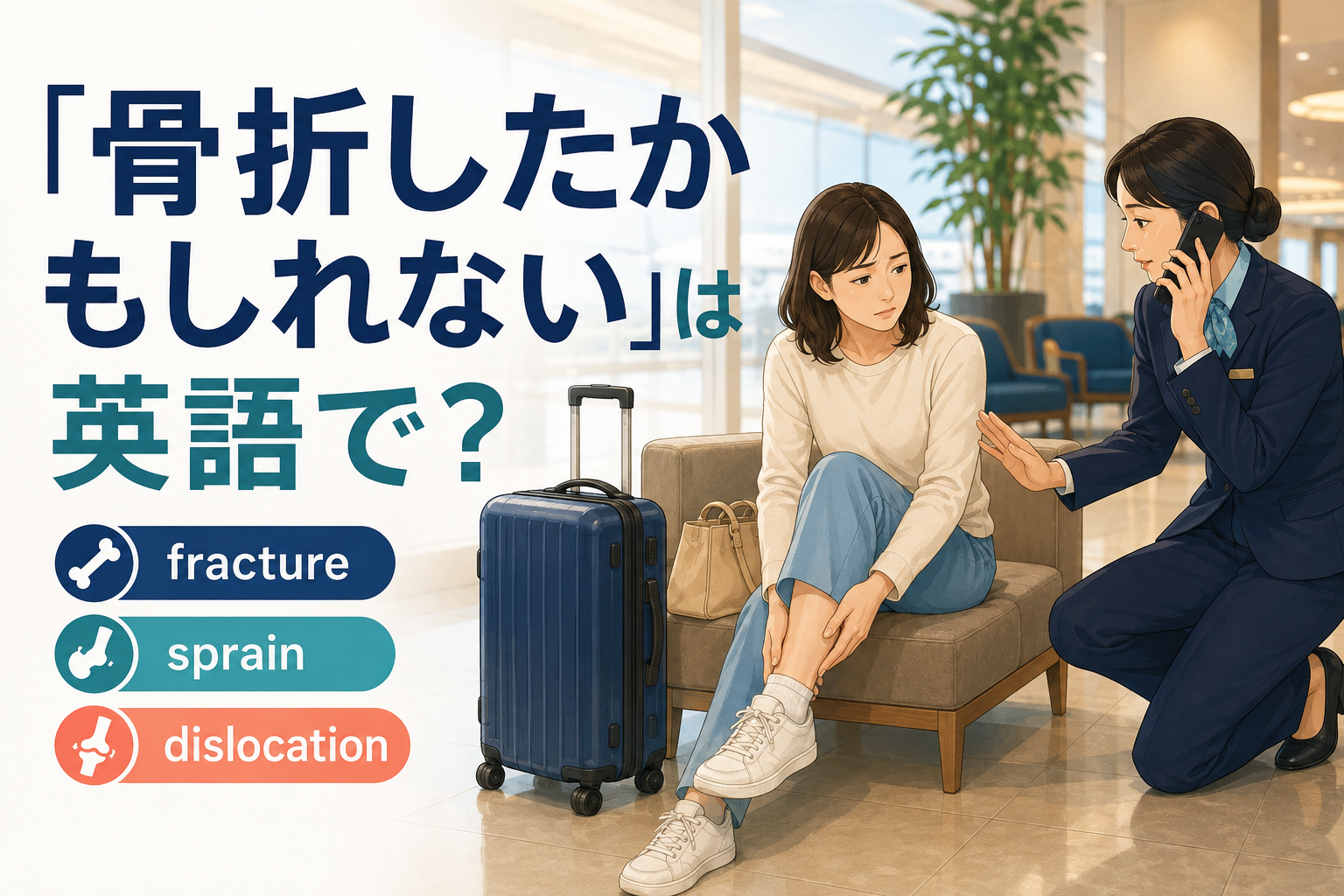 「骨折したかもしれない」は英語で？fracture・sprain・dislocationの違い