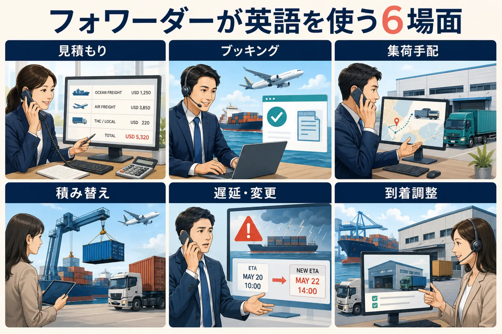 フォワーダーが英語を使う6場面