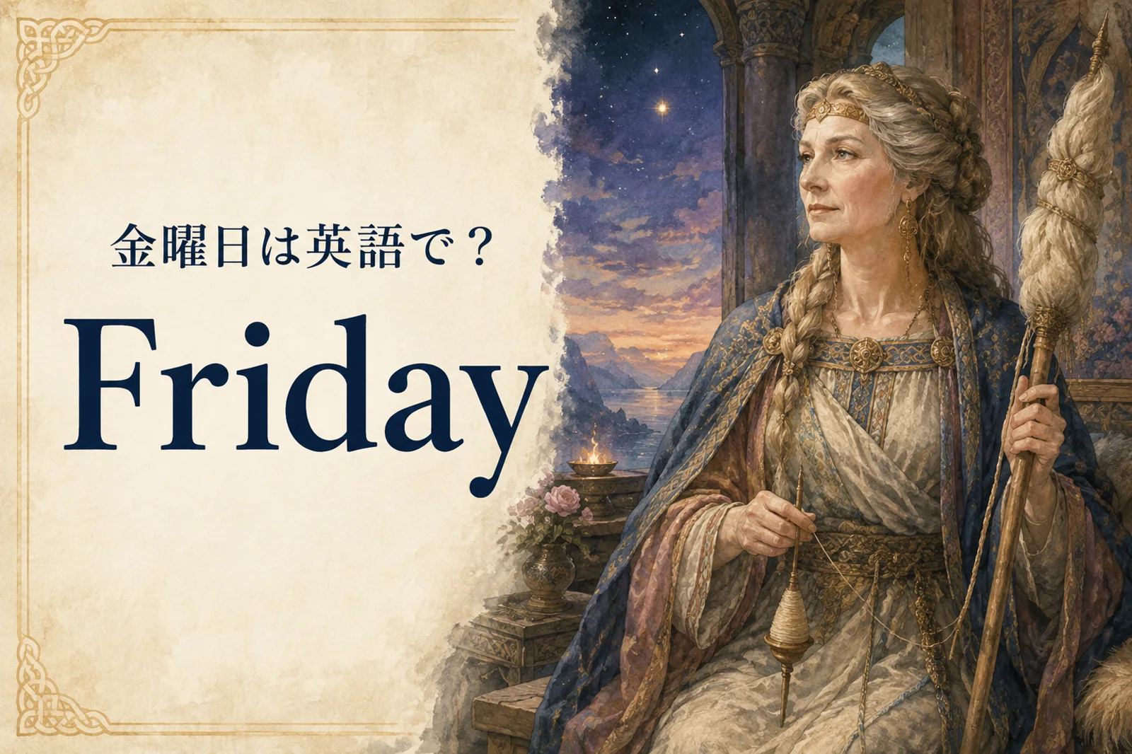 金曜日は英語でFriday。発音・略称・使い方と語源を紹介する記事のアイキャッチ