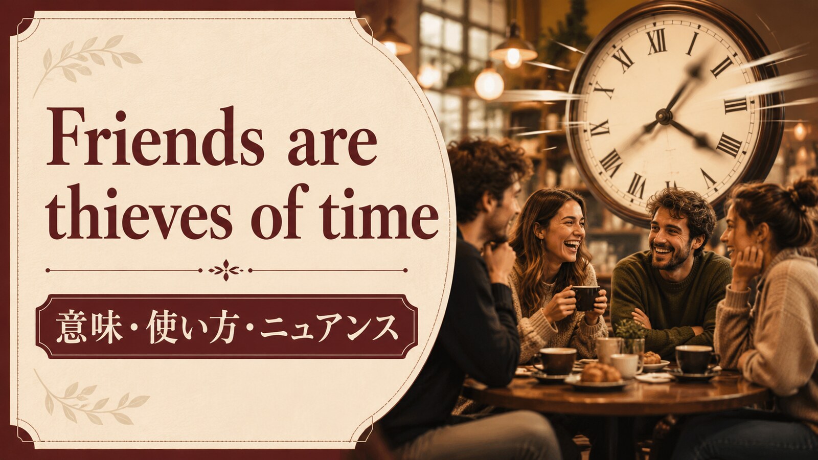 Friends are thieves of timeの意味・使い方・ニュアンス