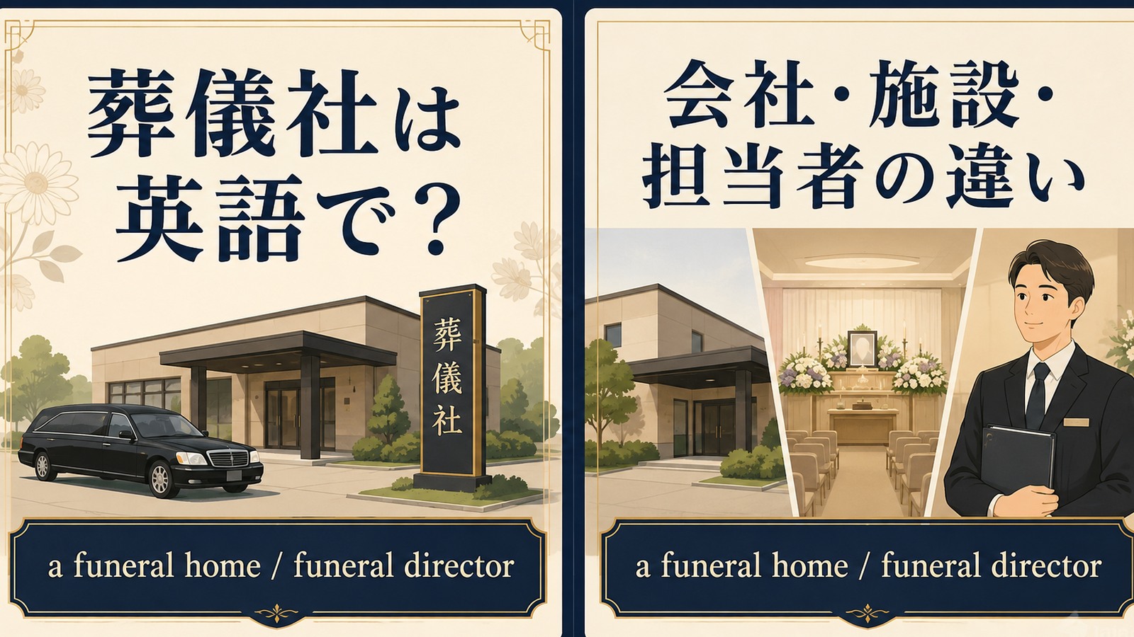 「葬儀社」は英語で？a funeral homeの意味・使い方・文化差と例文