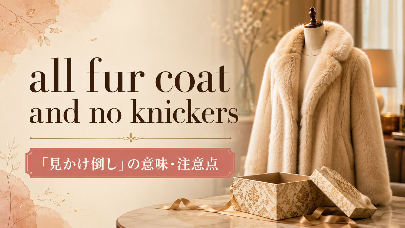all fur coat and no knickersの意味と使い方