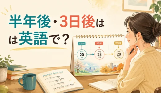 「半年後・3日後」は英語で？in・later・after・from nowの違い