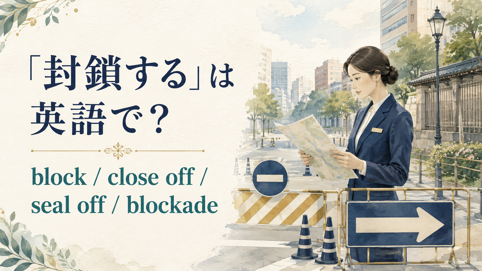 「封鎖する」は英語で？block・close off・seal off・blockadeの違い
