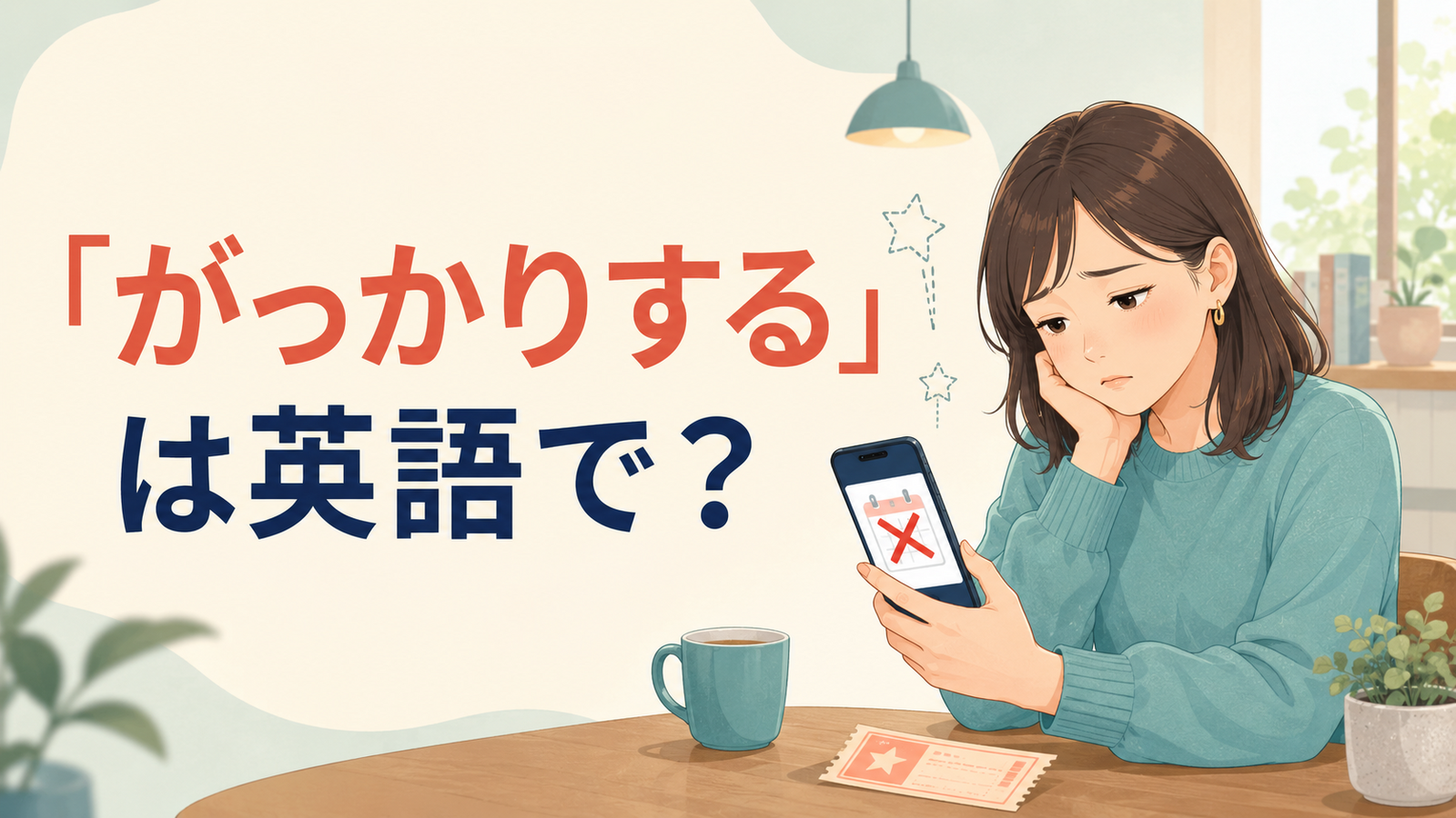 「がっかりする」は英語で？disappointed・let down・bummedの違いと簡単な言い換え