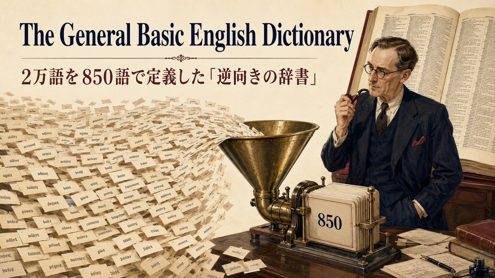 2万語を850語で定義するGeneral Basic English Dictionaryのイメージ