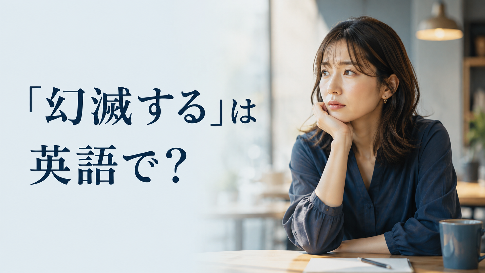 「幻滅する」は英語で?be disillusioned with・be disappointed in・lose faith inの違い