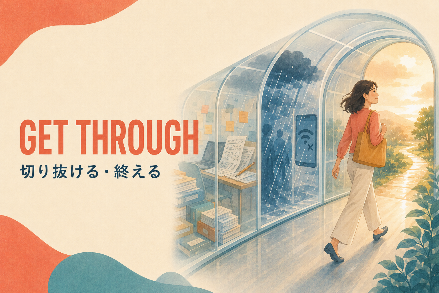 Get through 切り抜ける・終える