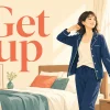 Get upの意味と使い方を表すアイキャッチイラスト