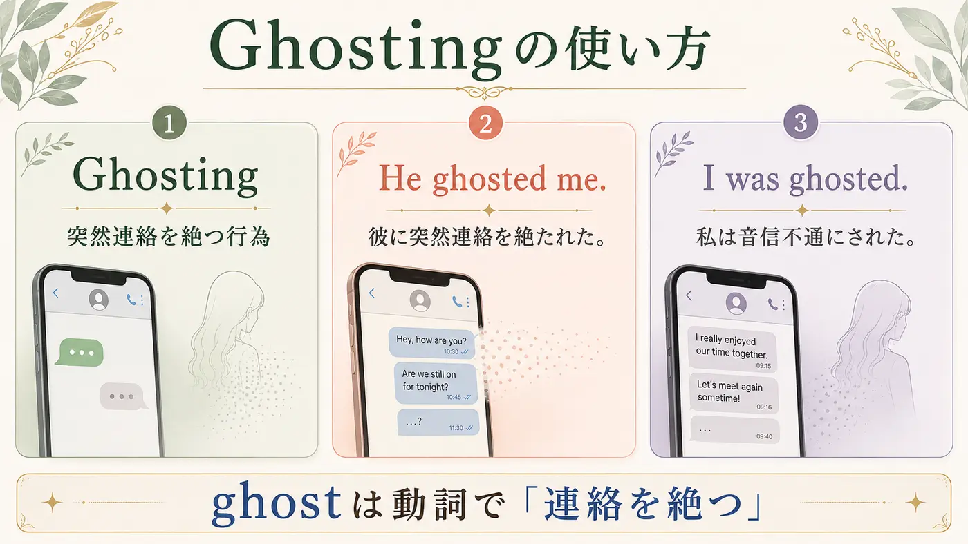 Ghosting・He ghosted me・I was ghostedの使い方