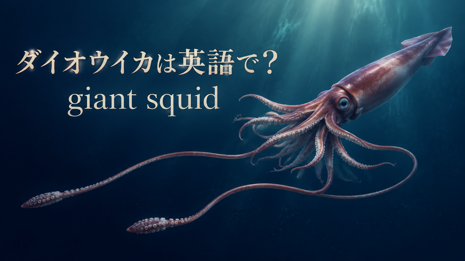 ダイオウイカは英語で？giant squidの発音・複数形とcolossal squidとの違い