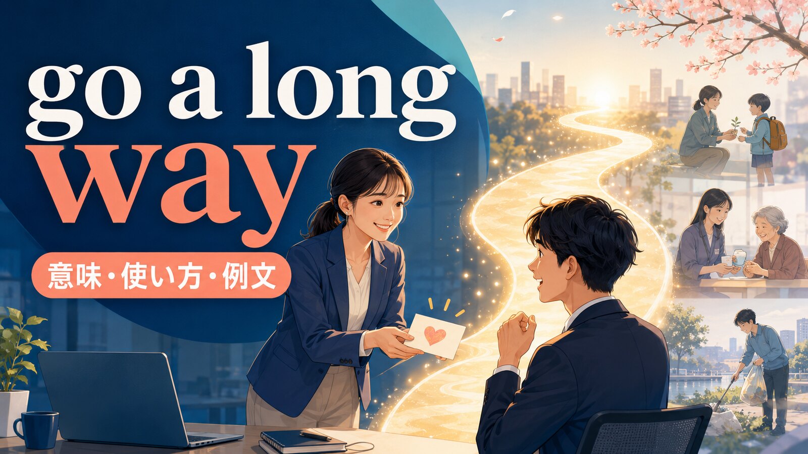 go a long wayの意味・使い方・例文を解説するアイキャッチ画像