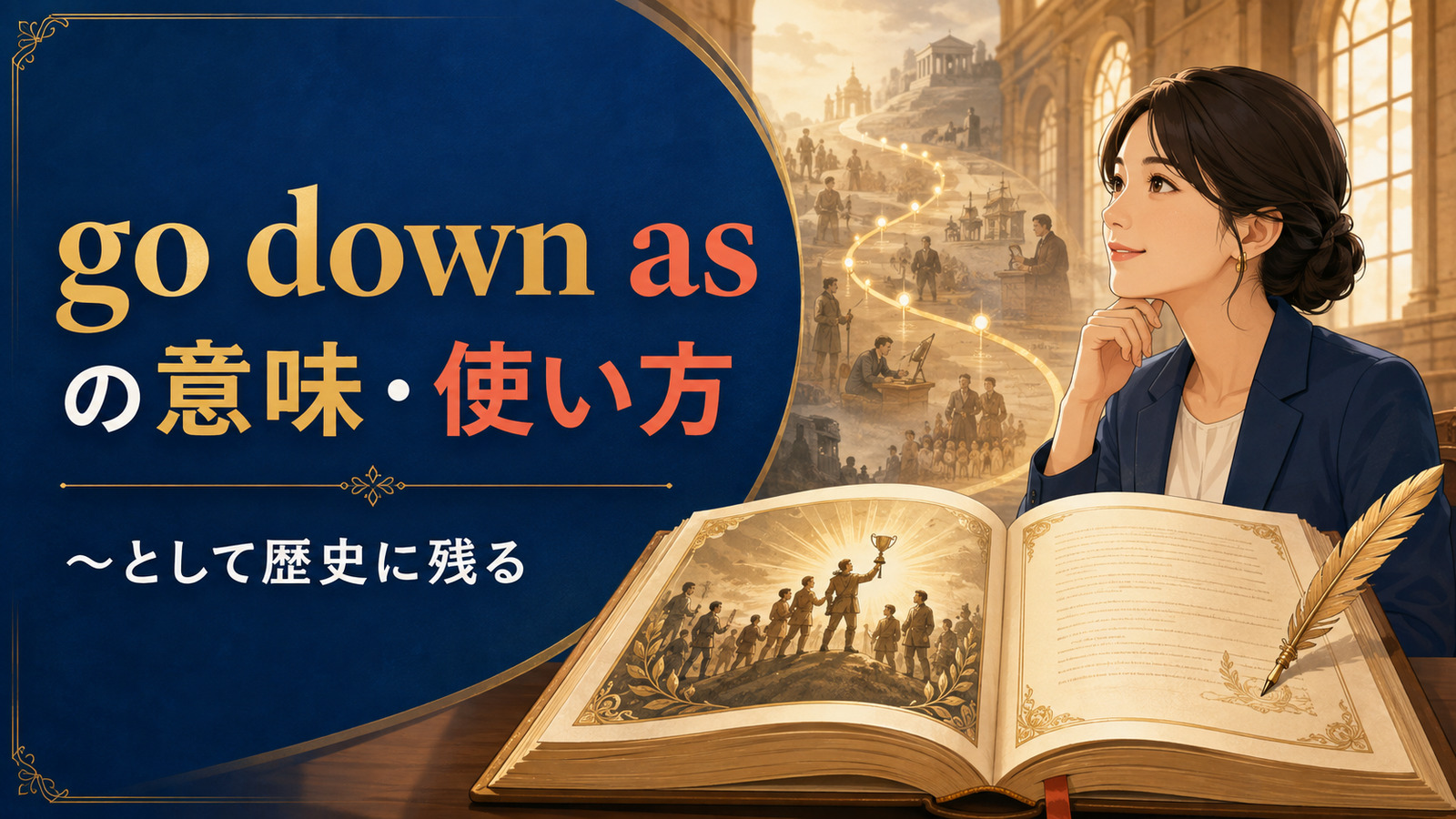 go down asの意味・使い方|~として歴史に残る