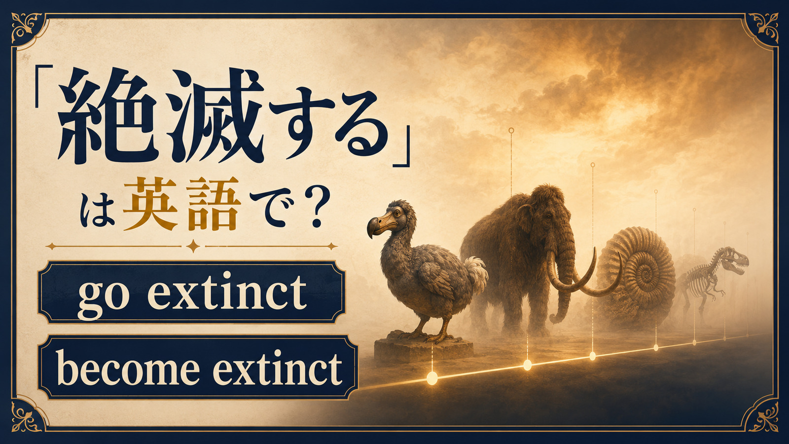 「絶滅する」は英語で？ go extinctとbecome extinct