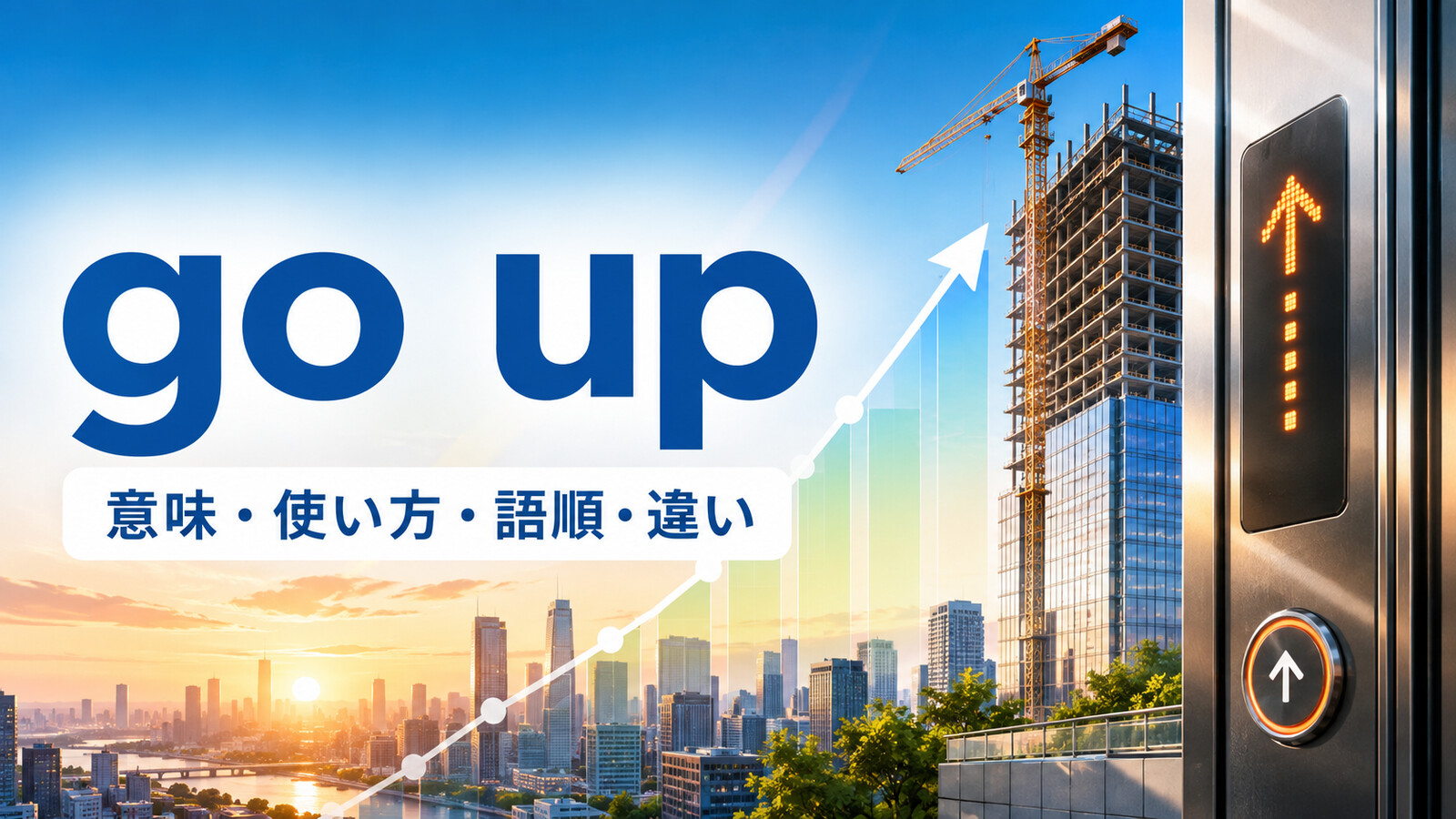 go upの意味・使い方・語順・違いを解説するアイキャッチ画像