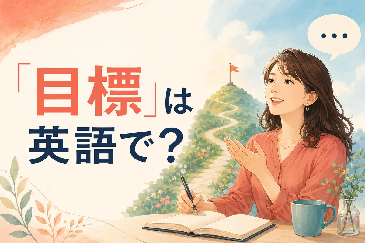 「目標」は英語で?と英語で自分の目標を話す女性