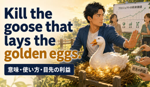 Kill the goose that lays the golden eggs.の意味は？使い方・ニュアンスと例文