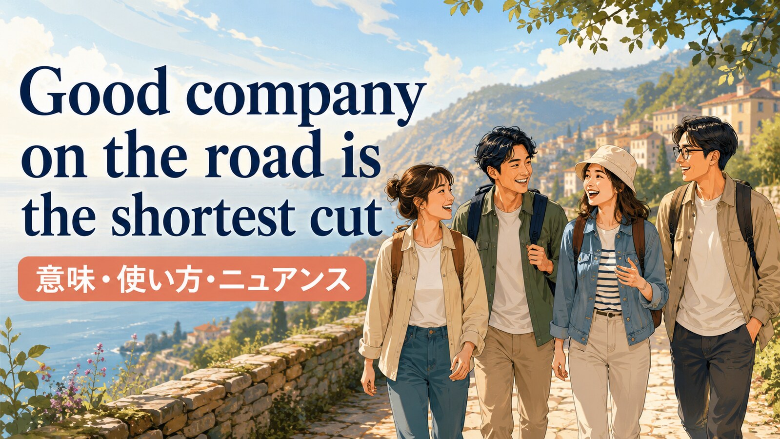 Good company on the road is the shortest cutの意味・使い方・ニュアンス
