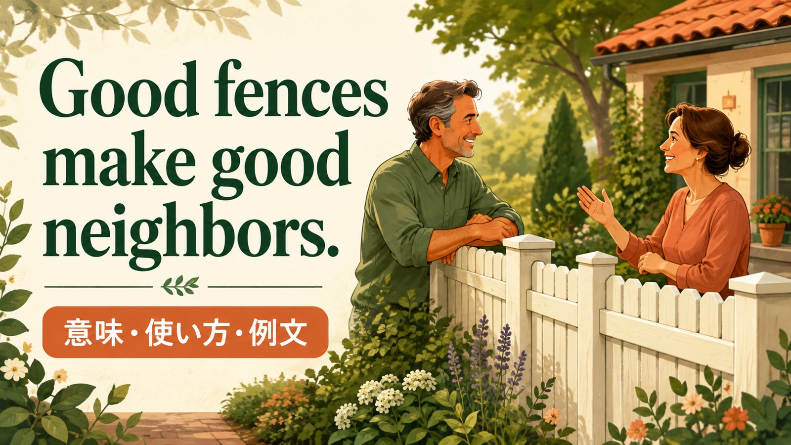 Good fences make good neighbors.の意味は？使い方・ニュアンスと例文