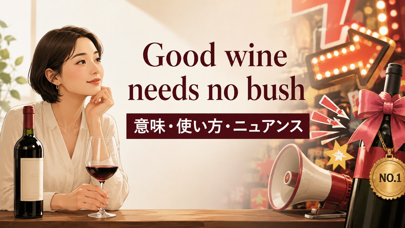 Good wine needs no bushの意味・使い方・ニュアンス
