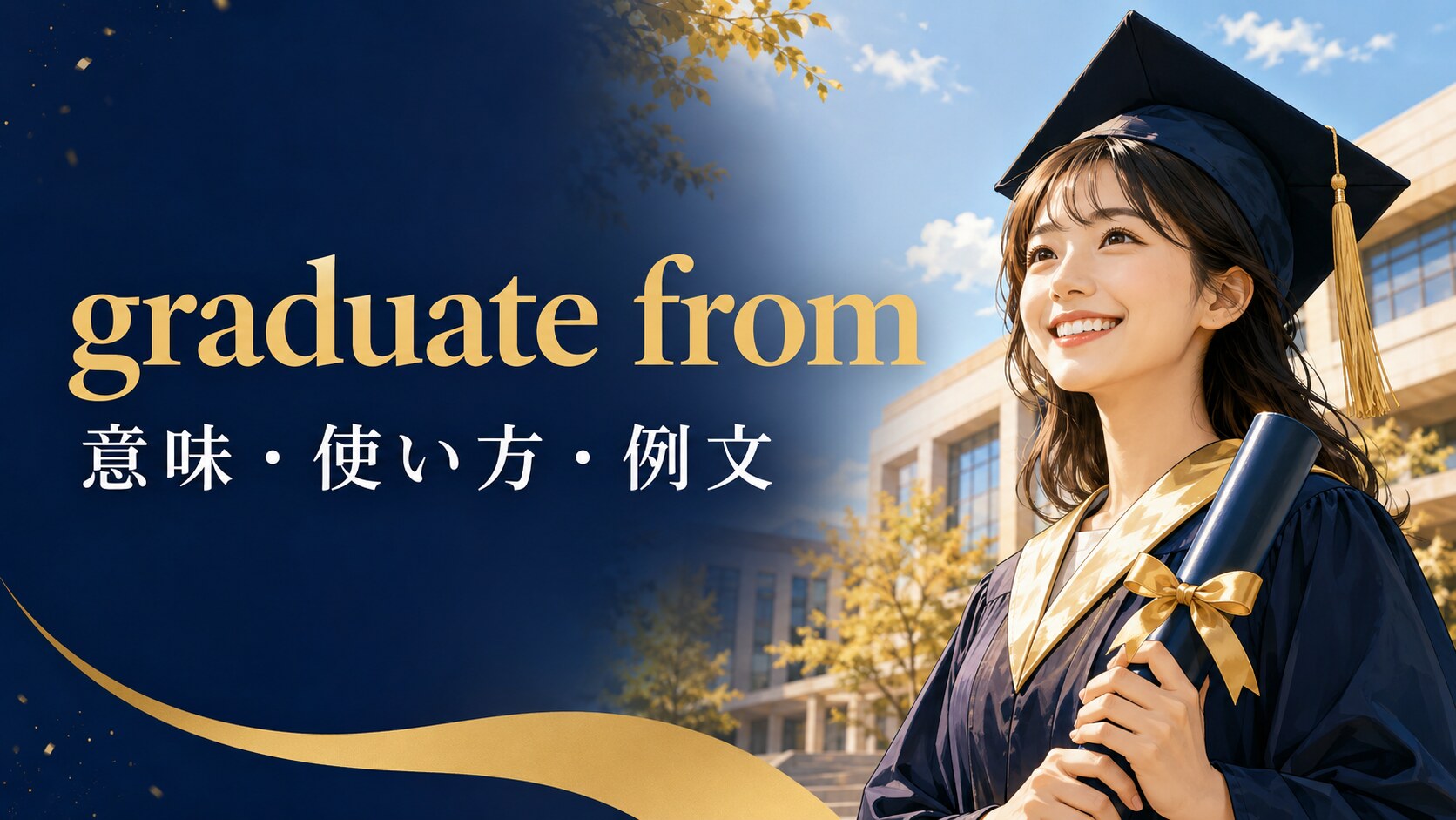 graduate fromの意味は？graduate college・with・inの違いと使い方