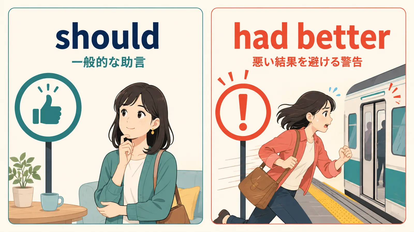 had betterとshouldの違い