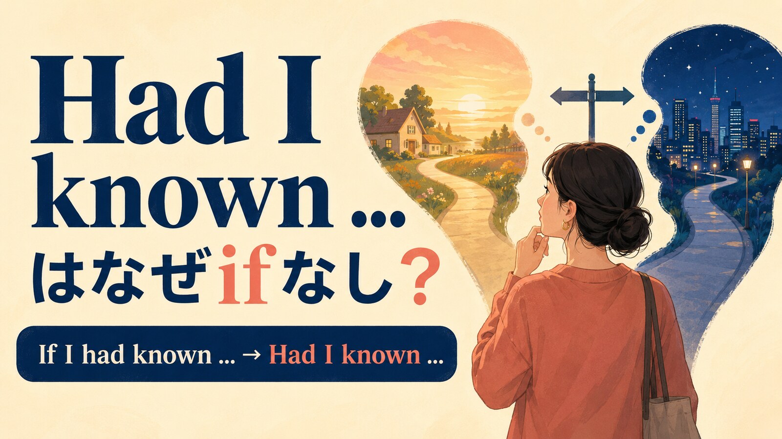 Had I knownはなぜifなしで知っていたらを表すのかを解説するアイキャッチ画像