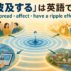 「波及する」は英語で？spread・affect・have a ripple effectの違い