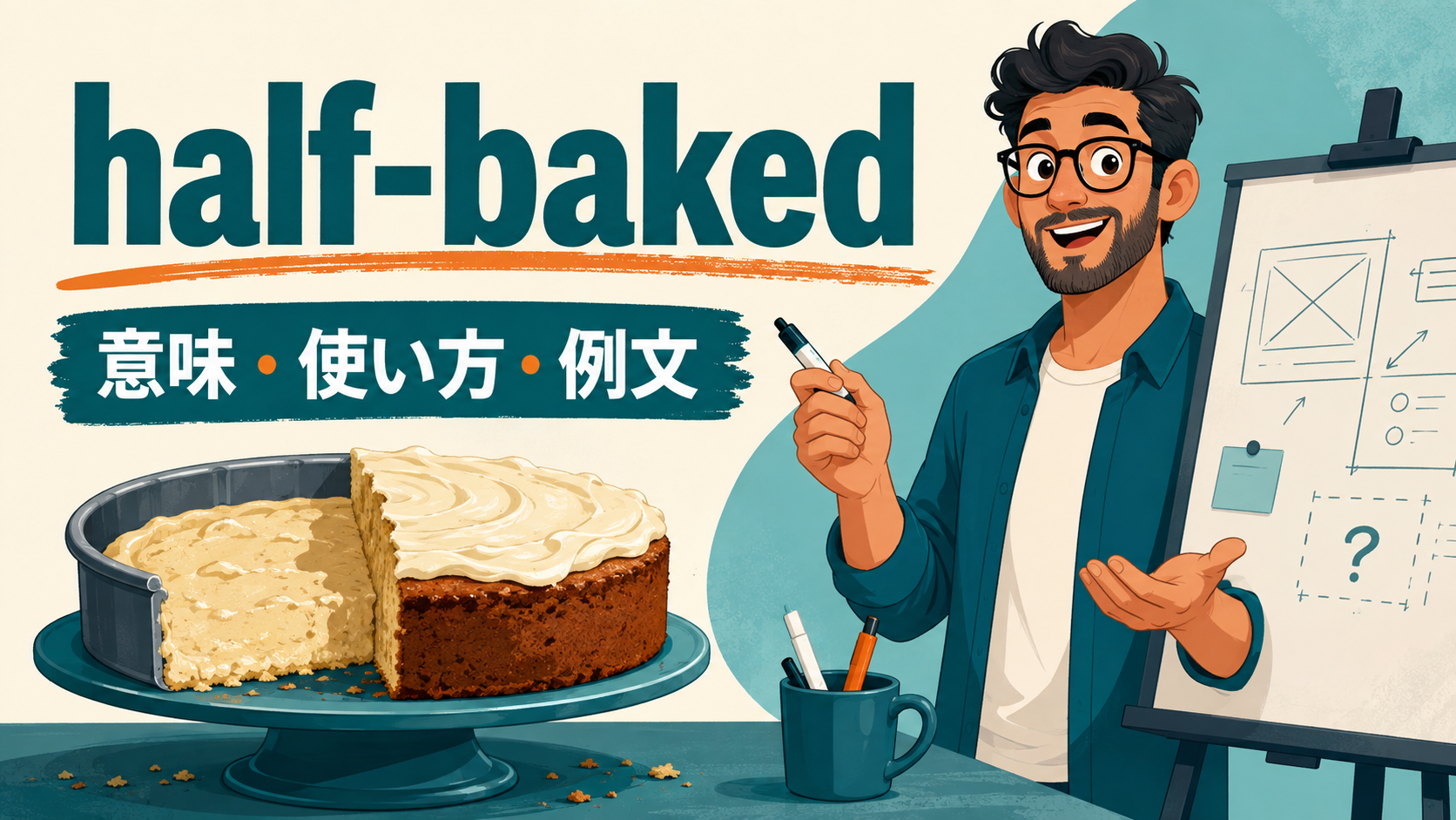 half-bakedの意味と使い方｜計画が「生煮え」を表す例文