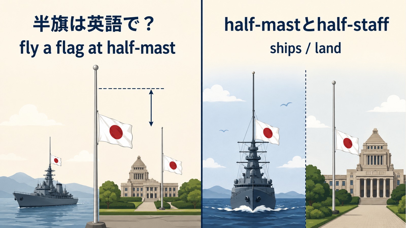 半旗の英語表現と意味