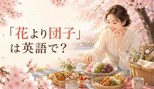 「花より団子」は英語で？自然な言い方と日本文化の説明フレーズ