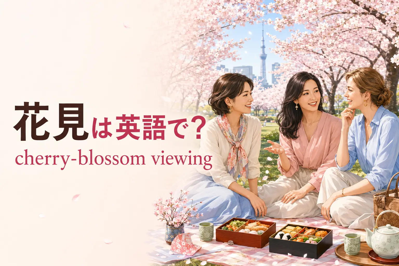 花見は英語で？cherry-blossom viewingと日本文化を説明するフレーズ