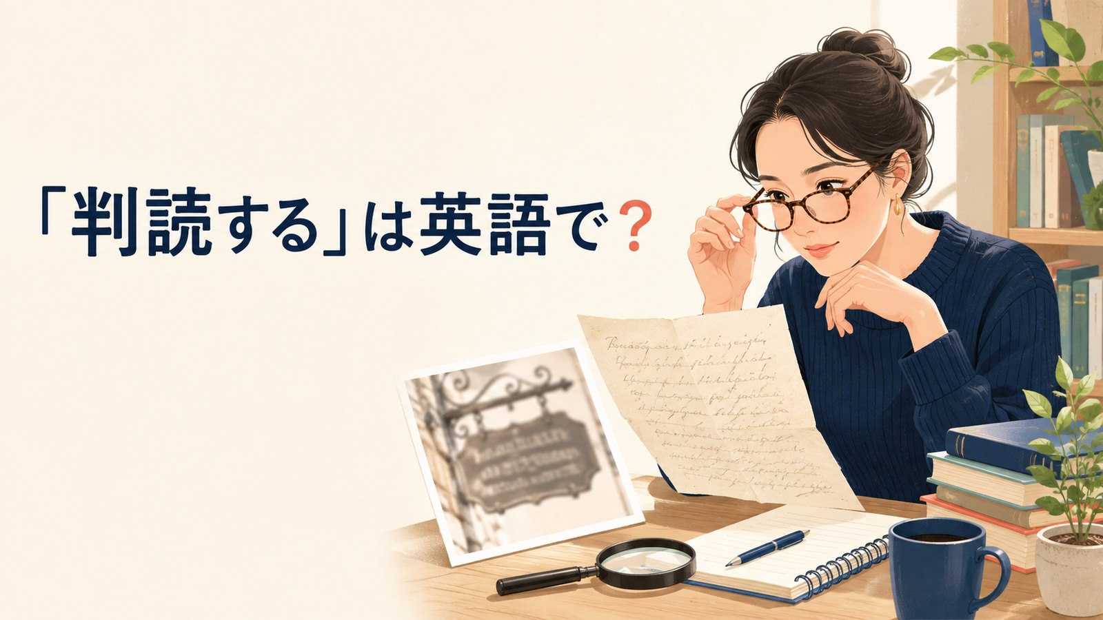 「判読する」は英語で？decipher・make out・readの違い