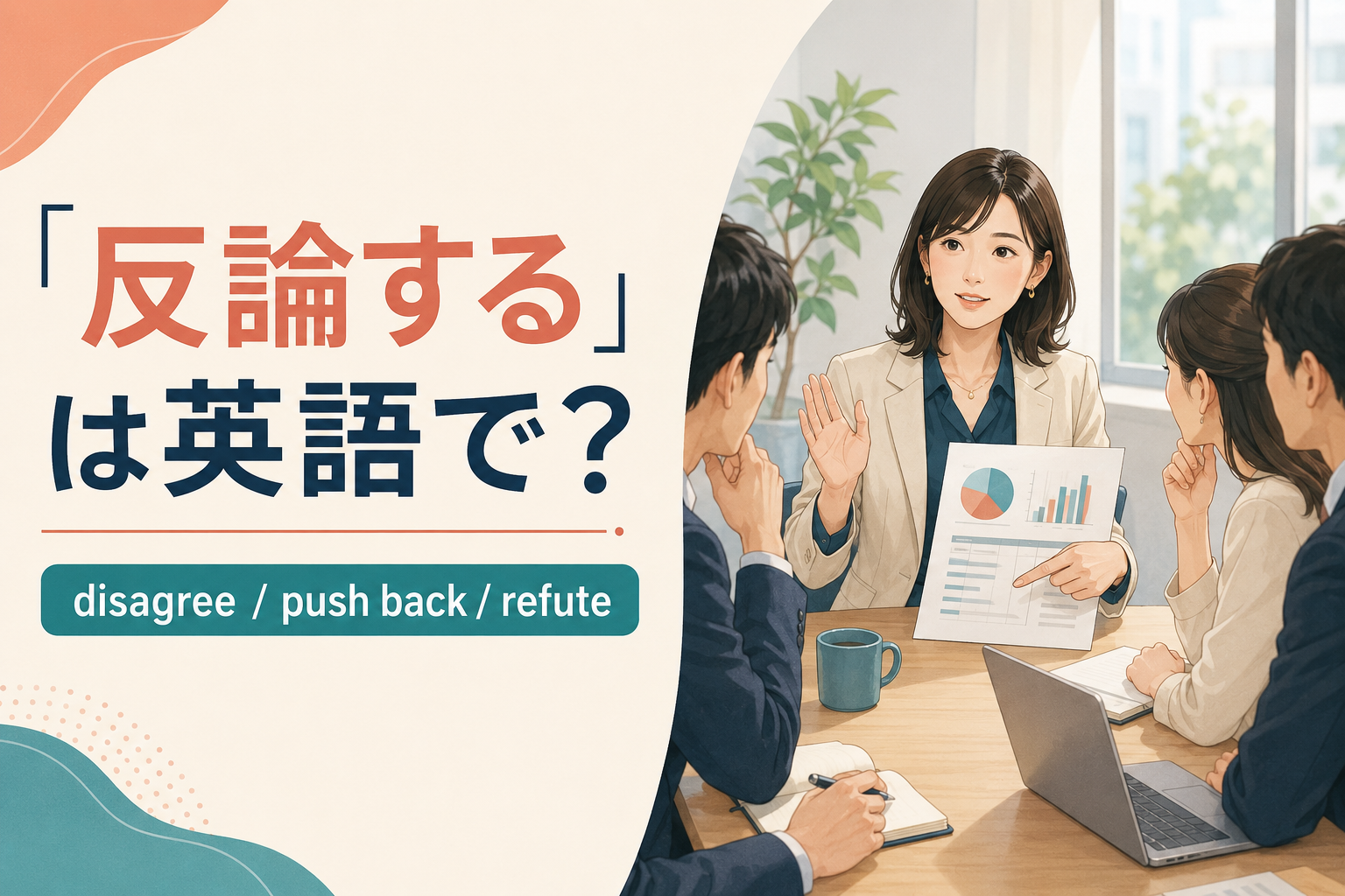 「反論する」は英語で?disagree・push back・refuteの使い分け