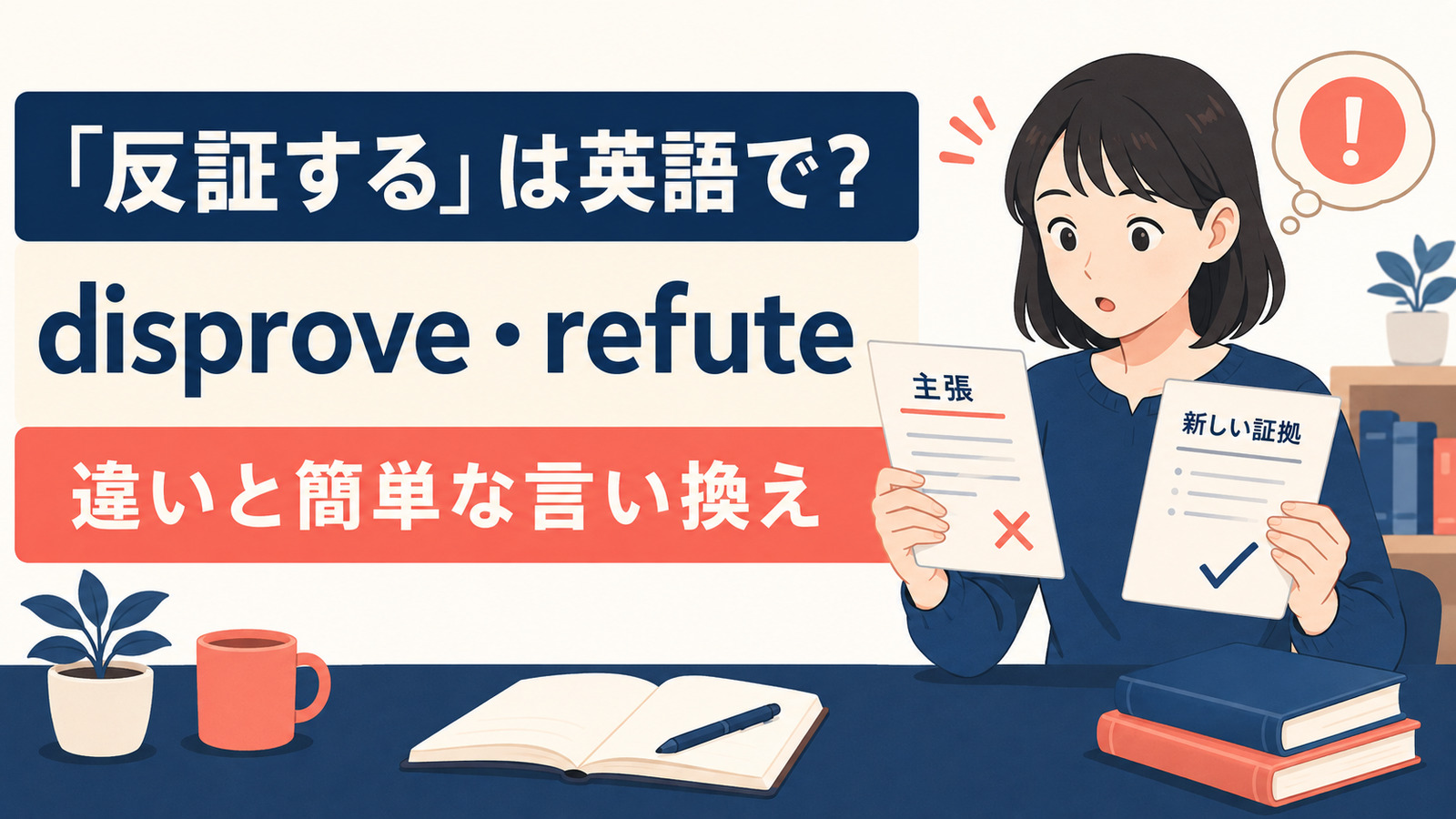 「反証する」の英語disprove・refuteの違いと簡単な言い換え