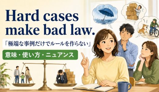 Hard cases make bad law.の意味は？使い方・ニュアンスと例文