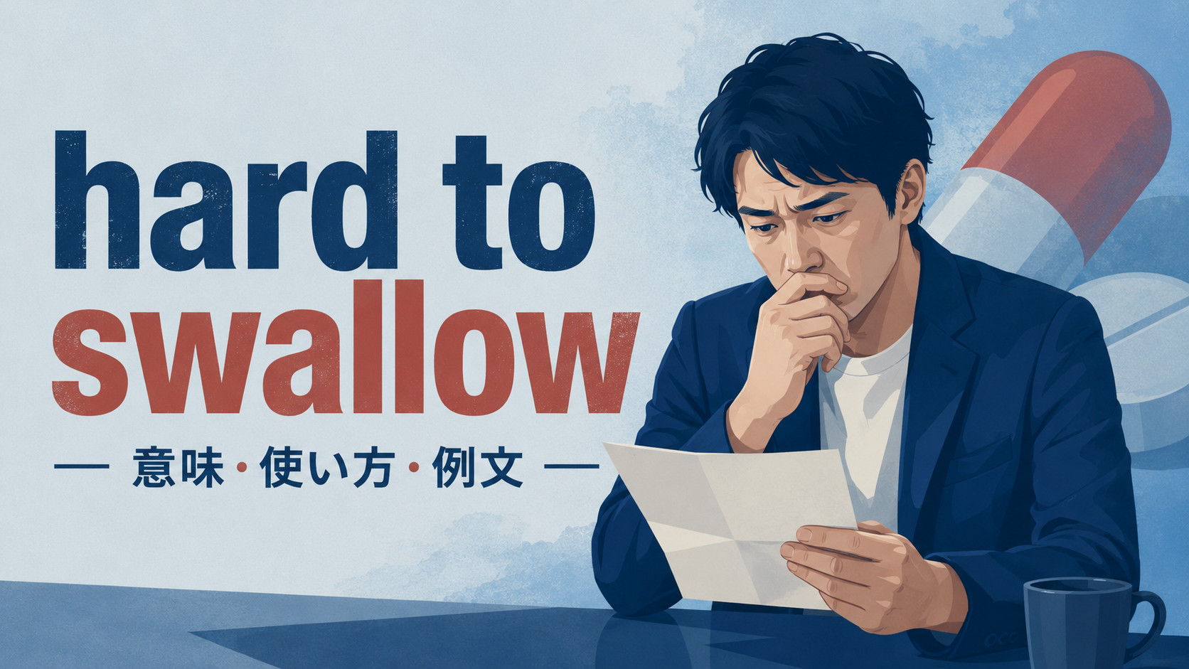 hard to swallowの意味と使い方