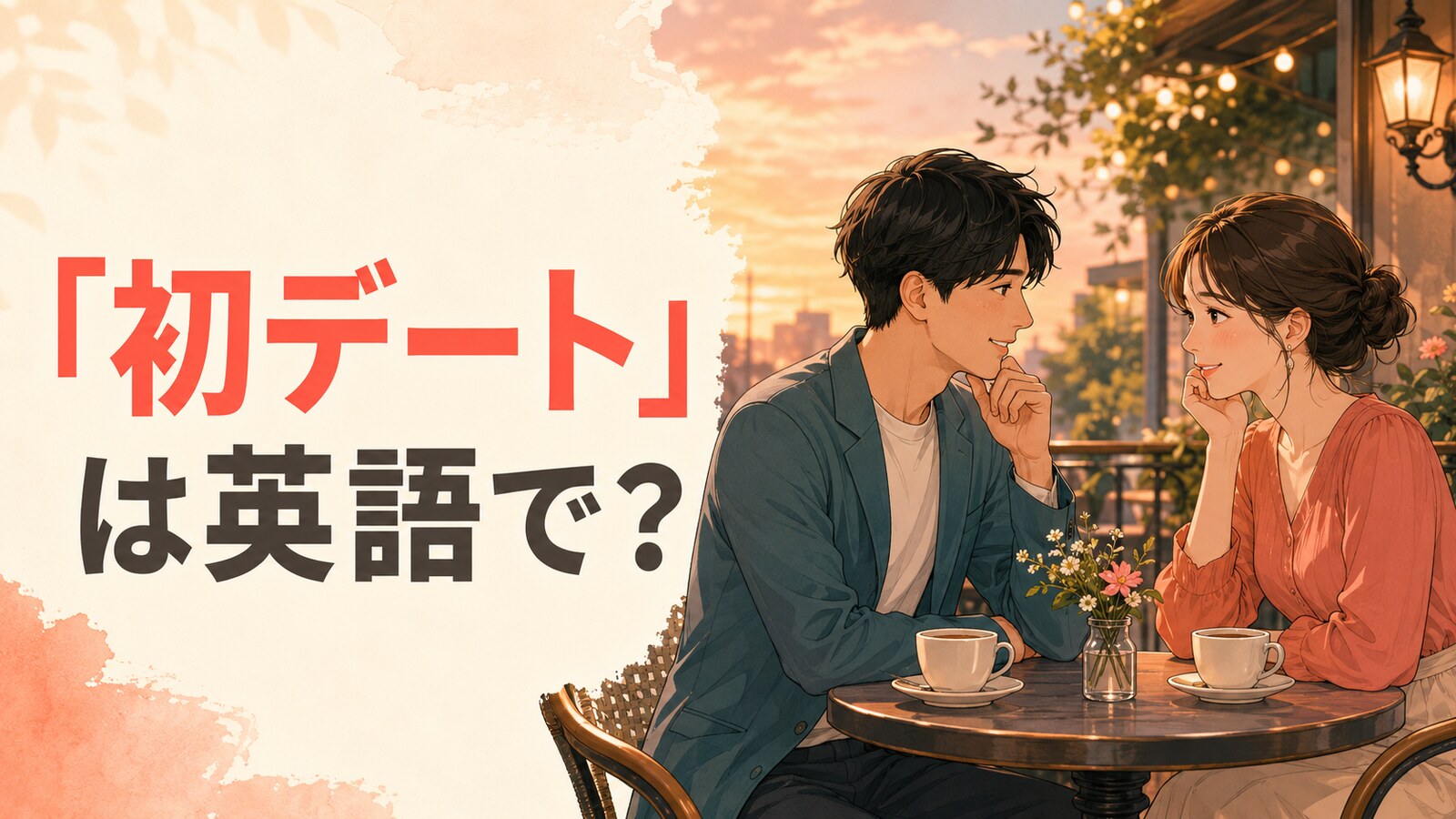 「初デート」は英語で?カフェで初めてのデートを楽しむ二人