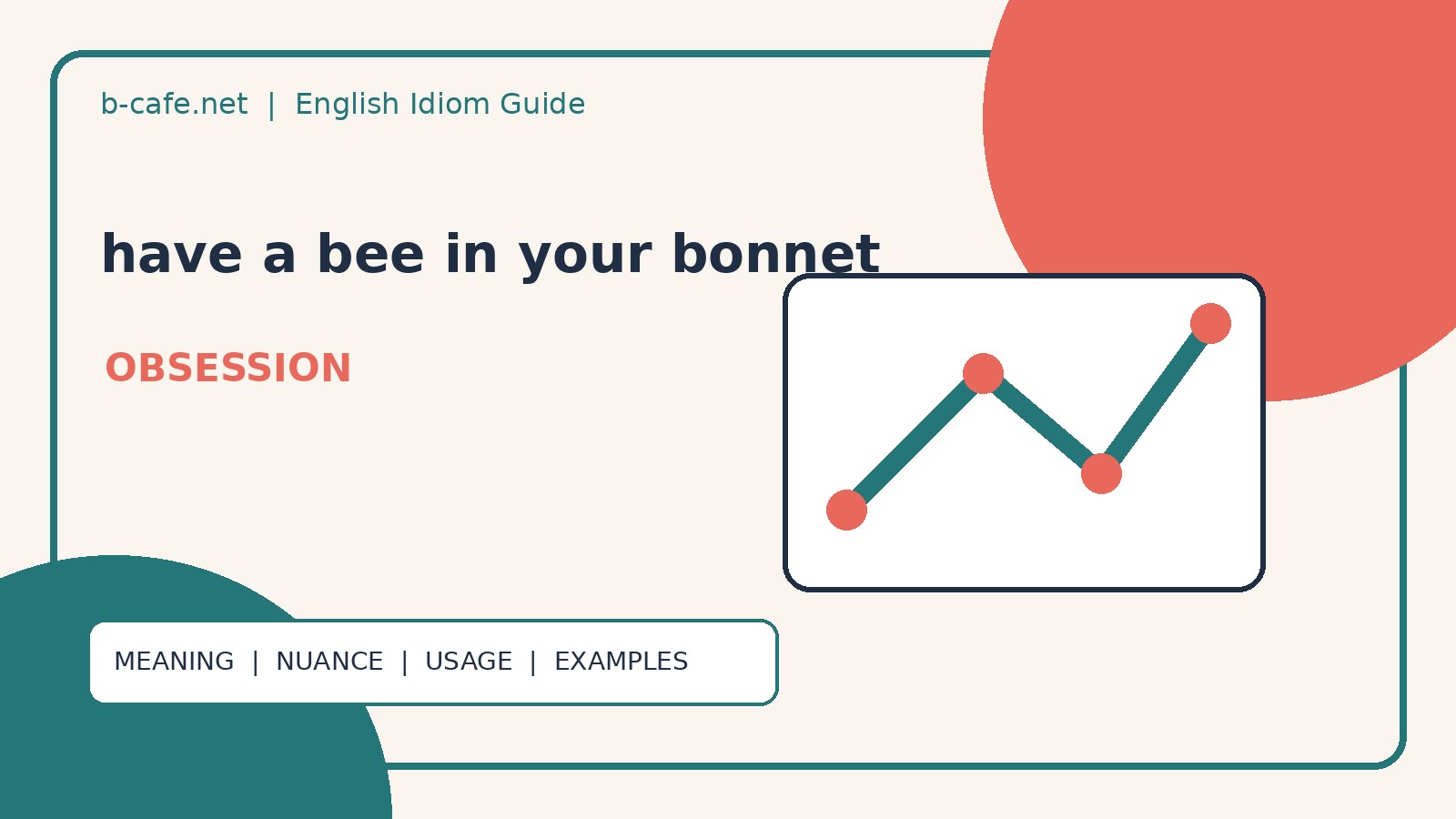 have a bee in your bonnetの意味・使い方・例文｜ニュアンスと似た表現との違い